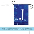 thumbnail image 5 of Toland Home Garden Winter Snowflakes Monogram J Personalized Winter Flag Double Sided 12x18 Inch, 5 of 5