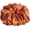 Dark Orange, variant on 30 Colors , Stretch Satin Scrunchie 5.5 inches, Large Hair Accessory for Women, Soft Voluminous Ponytail Holder, Elegant Hair Tie, Stylish Holiday (Bright Teal)