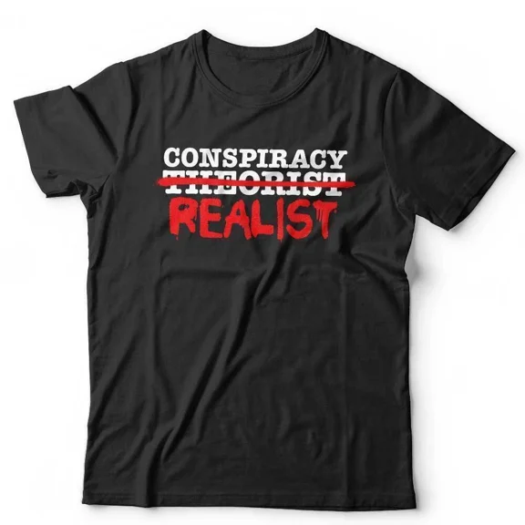 Conspiracy Theorist Realist Deep State NWO Retro Funny Kids Adults Unisex T-Shirt, up to size 5XL