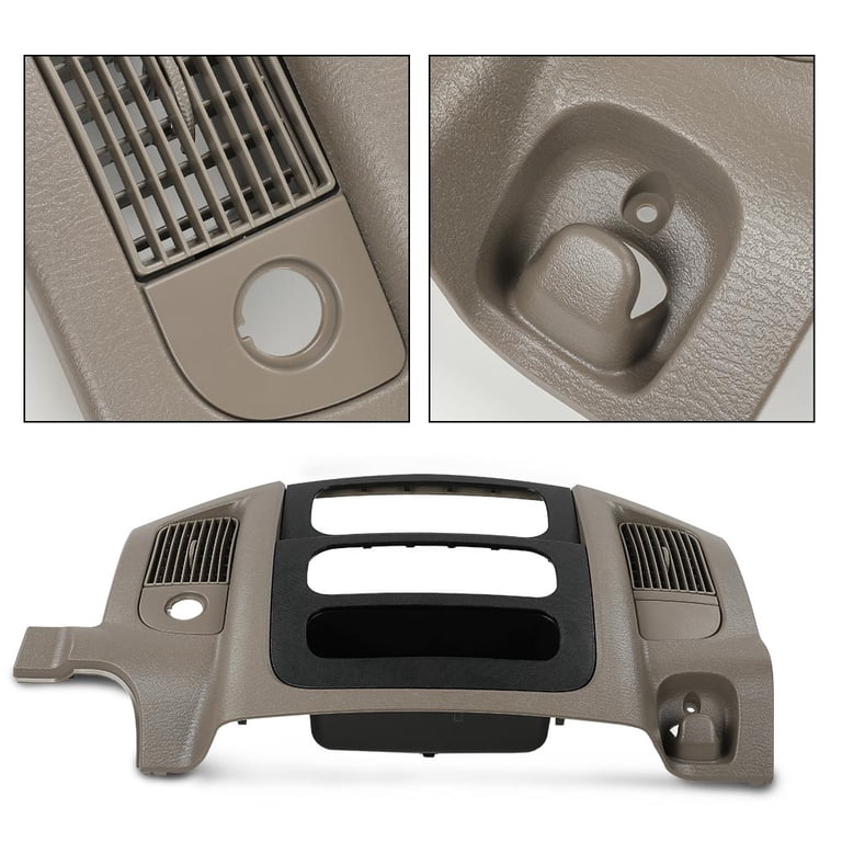 Dashboard Bezel Cover With Vents For 1994-1997 Dodge Ram 1500/2500/3500 - Black Plastic, Direct Fit 12 thumbnail image