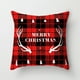 thumbnail image 4 of Funda de almohada de celosía para el hogar, adornos de Navidad, rojo, blanco y negro, 45x45cm, para sofá y coche, 2023, 4 of 4