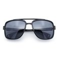 thumbnail image 1 of Mens Luxury Oversized Rectangular Designer Fashion Racer Plastic Sunglasses Shiny Black - Smoke, 1 of 6