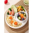 thumbnail image 2 of Meggemo 7.68 inch Round Four Compartment Meal Plate Freely combine ingredients Stylish and lightweight weight loss plate designed for portion control and fitness enthusiasts, 2 of 6