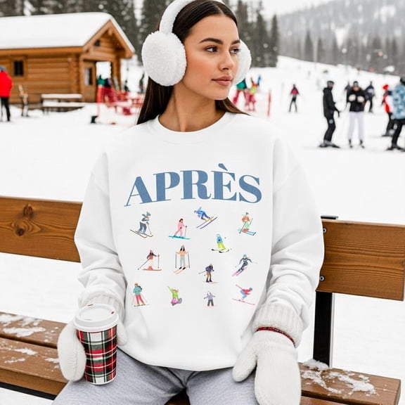 Après Sweatshirt, Après Ski Club Sweater, Winter Trip Skiing Crewneck