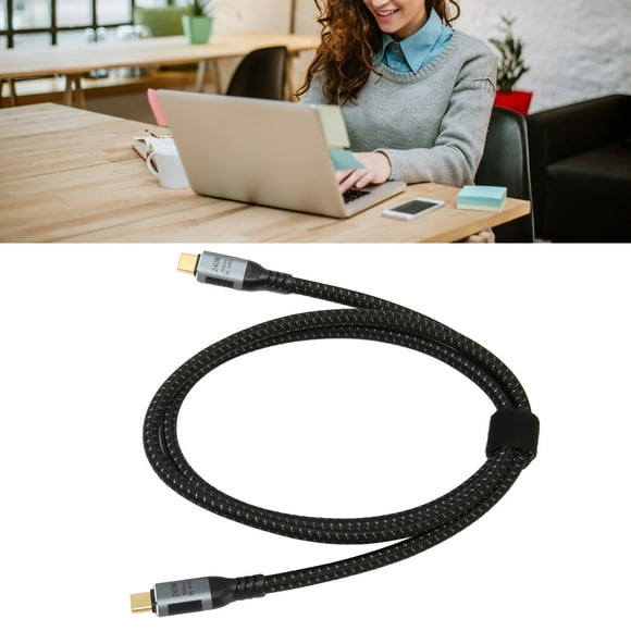 Câble de Données USB 4.0 Gen 3 Transfert 40Gbps Charge 240W Prend en Charge 8K 60hz Affichage Type C vers Type C Cordon pour Ordinateur Portable Tablette