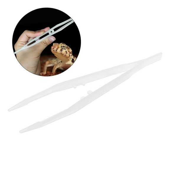 WORGEOUS 1pc Feeding Pliers Plastic Luminous Tweezers Feeding Supplies for Reptile Lizard