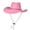 Pink, variant on Fewfanhot Men & Women Classic Western Cowboy Hat with Braided Rope Band, Adjustable Chin Strap Wide Brim Felt Hat for Hiking, Fishing, Outdoor Wear