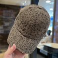 thumbnail image 7 of Byfri Leopard Print Baseball Cap Light Brown Washed Distressed Cotton 55-60cm for Men Women Outdoor, 7 of 7