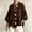 A1 Coffee, variant on Women's Oversized Collared Knit Sweater with Large Metal Buttons,Lantern Long Sleeve Wavy Hem Loose Fall Knit Sweater Coat,Comfortable & Warm,Loose-Fitting Fall Winter Knitted Cardigan White