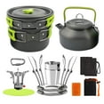 thumbnail image 1 of Juego de utensilios de cocina Irfora Utensilios de cocina para acampar al aire libre, kit de desorden, olla, sartén, hervidor, juego de cocina, vajilla con estufa, cuchara, tenedor, cortador para Irfora Juego de utensilios de cocina, 1 of 7