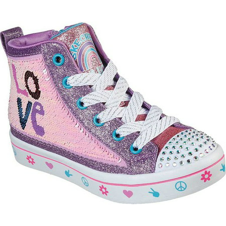 Tale forlade Svarende til Skechers Flip Kicks Twi-Lites 2.0 High Top Sneakers (Little Girl & Big  Girl) - Walmart.com