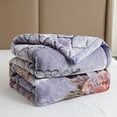 thumbnail image 2 of JML Floral & Animal 2-Ply Heavy Raschel Blanket 85" X 95" Greyish Purple Flower Floral, 2 of 5