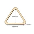 thumbnail image 2 of Uxcell Triangle Ring Buckle 25mm Inner Width Zinc Alloy Electroplated Gold Tone 10 Pack, 2 of 5