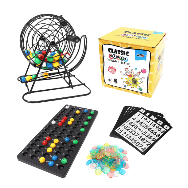 GSE Games & Sports Expert Bingo Cage Game Set with Bingo Cage,Calling