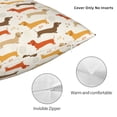thumbnail image 3 of Wukai Dachshund Premium Polyester Fleece Pillow Covers with Hidden Zipper Closure,Luxuriously Soft and Durable-20"x20", 3 of 7