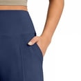 thumbnail image 6 of Favoffer Women's High Waist Wide Leg Pants Solid Color Front Pleated Design Pocket Loose Casual Trousers Soft Yoga Everyday Bottom for Walking Lounging Workout, 6 of 9