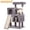 Ashy, variant on 36 inches Cat Tree for Indoor Cats Cat Tower with Scratching Posts Multi-Level Cat Furniture Condo with Ramp Perch Spacious Cat Cave (Dark Grey)