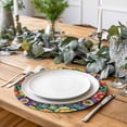 thumbnail image 2 of Boho Colorful Floral Round 15 Inch Placemats Set of 8, Spring Flower Botanical Sunflowers Plant HeatResistant Non Slip Place Mats for Dining Table, Wipeable Kitchen Table Mats for Housewarming, 2 of 9