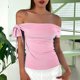 thumbnail image 2 of Camisetas Casuales de Mujer sin Mangas Diseño de Cuello en V, Ligero Poliéster Primavera Y Blusa de Verano, 2 of 5