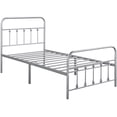 thumbnail image 7 of Yaheetech Classic Metal Platform Bed Frame with Headboard and Footboard,Twin Size,Silver, 7 of 7