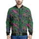 thumbnail image 2 of Chaqueta con cremallera y estampado de plumas de pavo real para hombre, chaqueta con cremallera y estampado floral en 3D, sudadera con capucha para primavera y otoño, 2 of 5