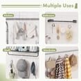 thumbnail image 2 of Bathway White Shower Curtain Hooks, 12PCS Minimalist Simple Double Shower Curtain Rings, Rust-Resistant Metal Shower Hooks Shower Curtain Hangers, Shower Rings for Bathroom Shower Rods Curtains, 2 of 7
