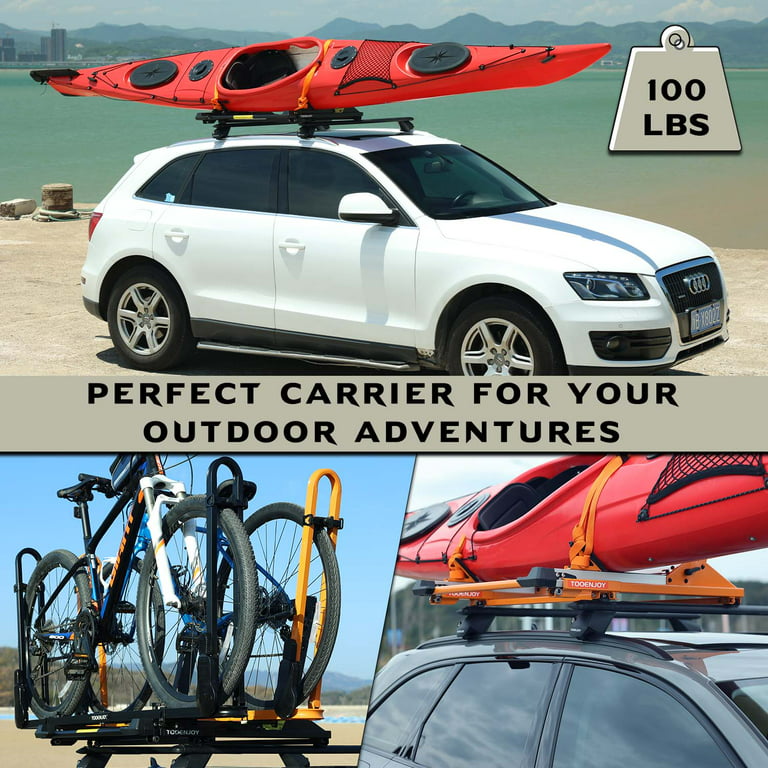 Universal Kayak Roof Rack Car Top Kayak Carrier with Lashing Strap Mou –  Tooenjoy