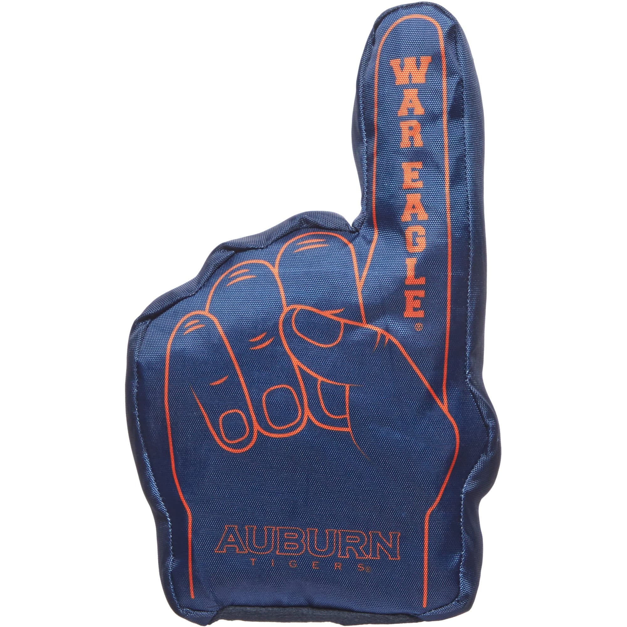 BARK Auburn Tigers Top Dog Large Finger Dog Toy