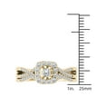 thumbnail image 4 of 3/8 Carat T.W. Diamond Criss-Cross Shank Single Halo 10kt Yellow Gold Engagement Ring Set, 4 of 5