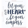 thumbnail image 5 of Let Your Heart Be Your Compass Inspirational Wall Decals Home Décor 23x19-Inch Deep Blue, 5 of 5