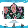 thumbnail image 2 of Pioneer Flower Floral Print Pattern Hooded Bath Towel，50"x30" for Ages 3 To 12 Kids, Quick Dry Lightweight Soft Microfiber Hood Beach Towel Cover Up for Kids, 2 of 7