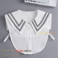 thumbnail image 5 of LoudSung Fake Collar Detachable Half Shirt Blouse False Collar Academic Style Suit Vest Design for Women Girls, 5 of 7