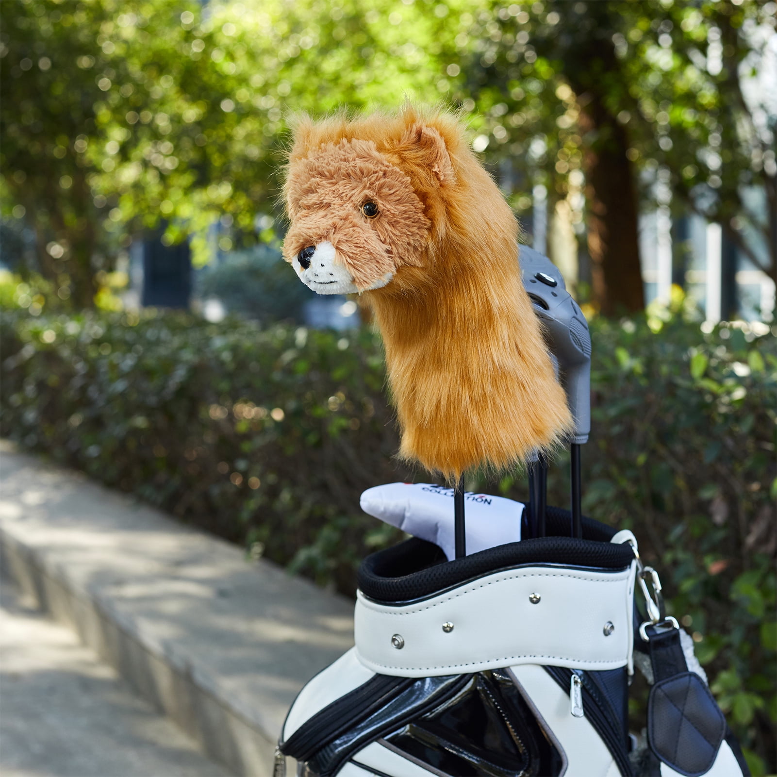 Plush Lion Funny Golf Headcover - Cute Animal Golf Club Cover for Driver Fits Standard 460cc Driver Head, Soft & Durable Golf Accessory for Men Women Golfers