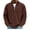 Coffee, variant on Ahabrexf Men's Quarter Zip Sweater, Casual Ribbed-Knit Stand Collar Pullover for Versatile Layering in Cool Weather