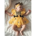 thumbnail image 4 of Infant Baby Girl Summer Clothes Ruffle Fly Sleeve Romper Dress Animal Print Bodysuit Playsuits 3-18M, 4 of 10