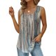 thumbnail image 1 of ICHUANYI Clearance Women's Summer Casual Tank Tops Loose Fit Pleated Sleeveless Tops(Silver, L) ICHUANYI WER2023080912943, 1 of 5