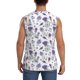 thumbnail image 4 of Balery Lavender Bicycle Camisetas sin mangas para hombre, absorbe la humedad y protege contra el mal olor.-3X-Large, 4 of 7