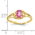 thumbnail image 2 of Primal Gold 14 Karat Yellow Gold 7x5mm Oval Pink Sapphire Ring, 2 of 4
