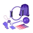 thumbnail image 4 of Lipstore Pilates Essentials Kit Accessories for Inner Thigh Exercise Training Workout Purple, 4 of 8
