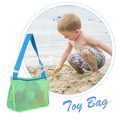 thumbnail image 5 of Bolsa De Juguetes Bolso de playa de malla Bolso de mano estilo Ins lindo Bolso de recolección para exteriores (Verde azul), 5 of 5
