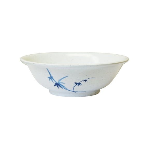 Excellante Blue Bamboo Melamine Dinnerware Collection 36 Oz, 8" Rimless Bowl, Comes in Dozen
