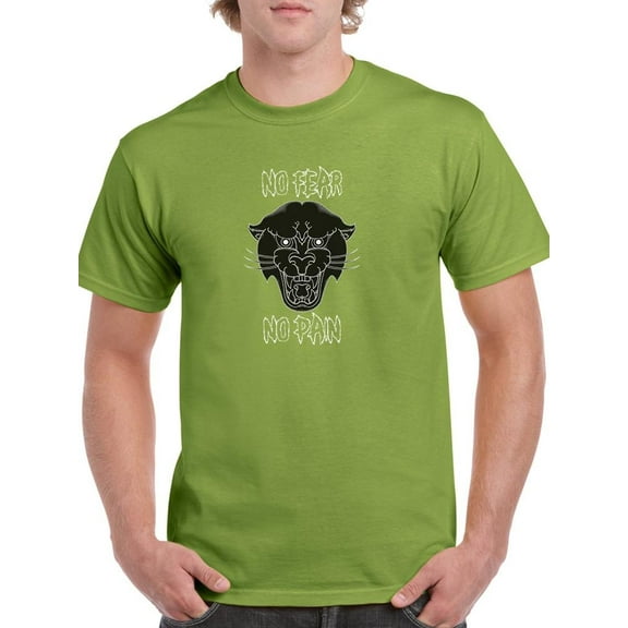 Panther With No Fear Quote T-Shirt Men -Image by Shutterstock, Male x-Large