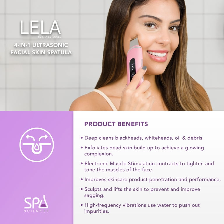 Spa Sciences LELA 4-in-1 Ultrasonic Facial Spatula for Deep