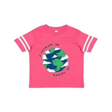 

Inktastic A Climate to Thrive in with Cartoon Earth Gift Toddler Boy or Toddler Girl T-Shirt