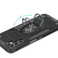 thumbnail image 4 of Designed for Samsung Galaxy A36 Armor Hybrid Magnetic Stand with Ring Holder Kickstand Shockproof Heavy-Duty Durable Rugged TPU Dual Layer Phone Case Cover - Black, 4 of 10