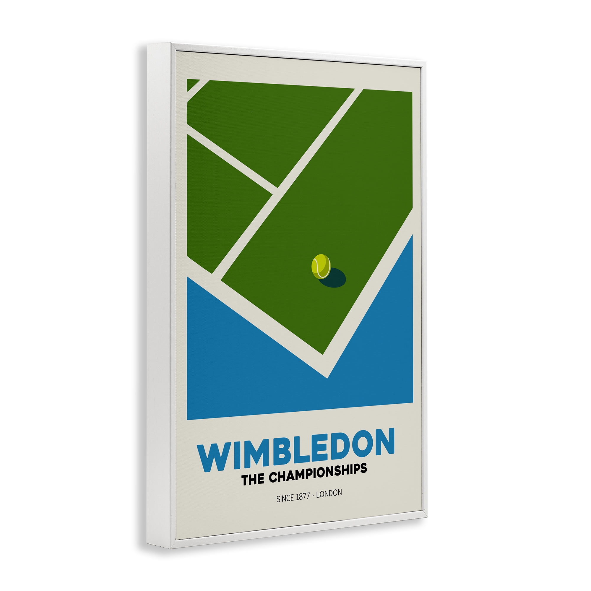 Stupell Industries Wimbledon Tennis Court White Framed Giclee Art, design by Andreas Magnusson