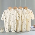 thumbnail image 4 of CAUYDY Preemie Girls Clothes Baby Sleepers 0-3M 6-9M 12-18M Newborn Long Sleeve Bodysuit Fall Winter Infant Girl Pajamas Toddler Jumpsuit Sizes 3-6 Months,Orange, 4 of 8