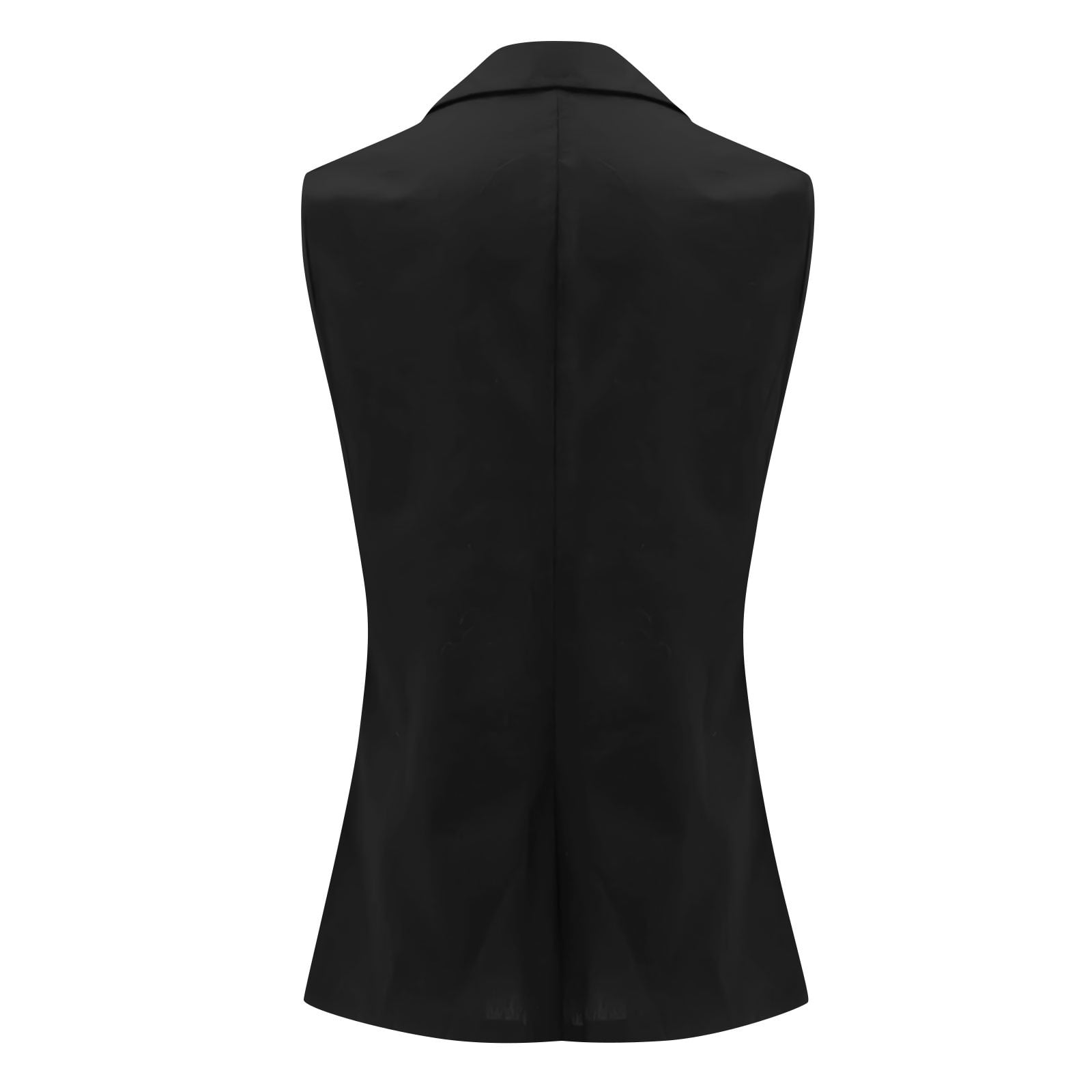 Women's Sleeveless Blazer Vest Casual Open Front Single Button Summer Jacket with Pockets - image 5
