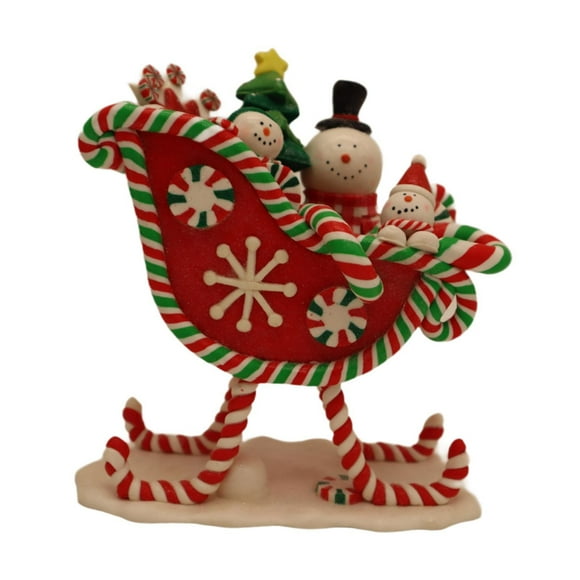 KLKCMS Soft Clay Christmas Ornament Clay Christmas Decoration Delicate Photo Props Xmas Little Snowman
