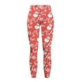 thumbnail image 5 of Renewold Snowman Candy Cane Ho Ho Red Womens Leggings with Pockets High Waist Hip Lift Tummy Control Pocket Yoga Pants Buttery Soft Stretchy Workout Yoga Pants with Plus Size, 3XL, 5 of 8